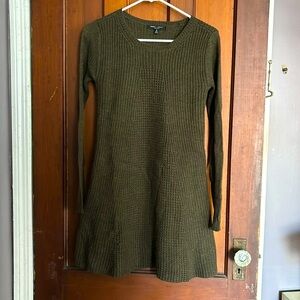 Deep Olive Romeo & Juliet Couture Long A-Line Sweater